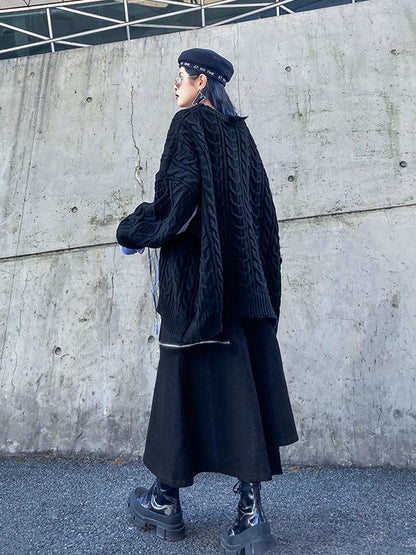 COOL ASYMMETRIC HIGH-WAIST A-LINE SKIRT - Zebrant