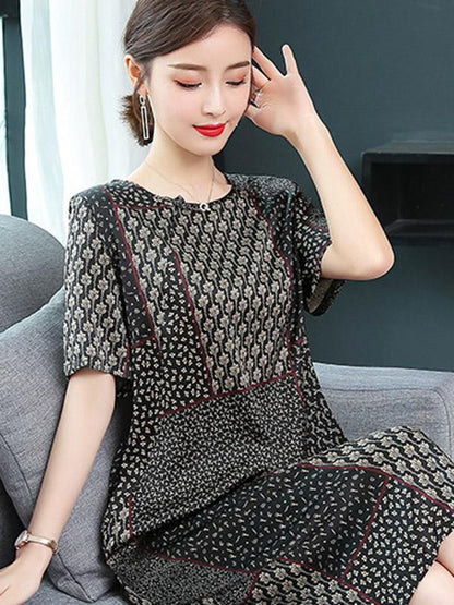 Loose Short Sleeves Dress