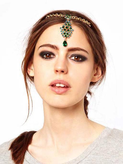 Retro Emerald Stone Headwear Accessories