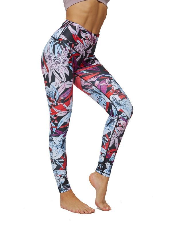Printed Sports High Waisted Leggings ACTIVE WEAR