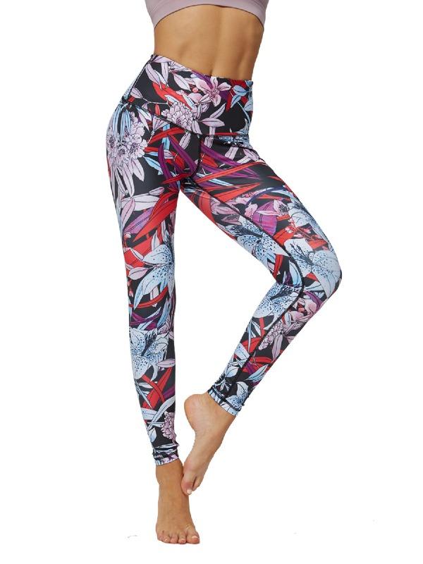 Printed Sports High Waisted Leggings ACTIVE WEAR