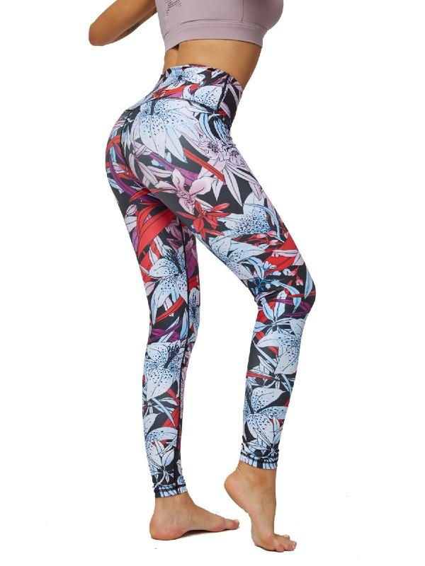 Printed Sports High Waisted Leggings ACTIVE WEAR