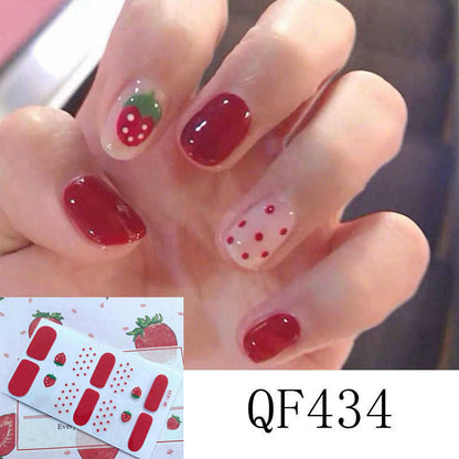Point strawberry rainbow PRESS ON NAILS