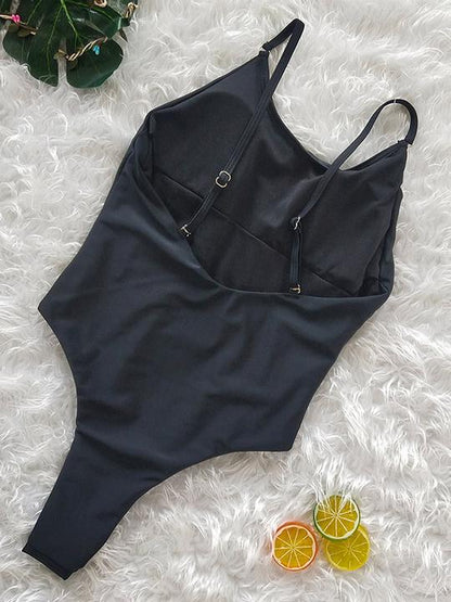 Backless Hollow One-piece Swimwear