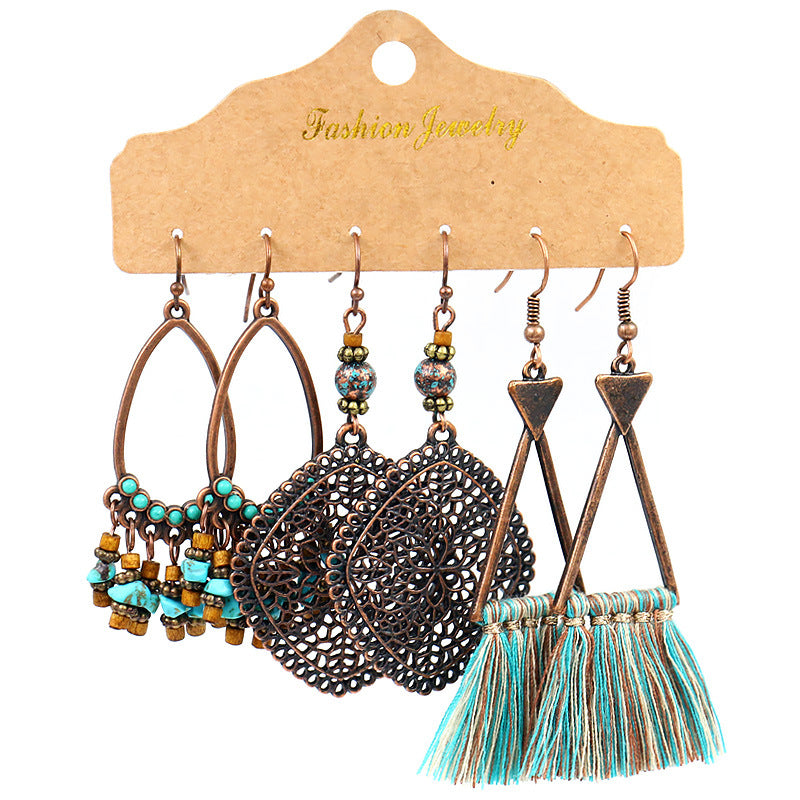 Fashion irregular tassel earrings