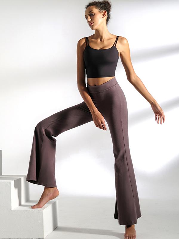 Soft Solid Flared Athletic Pants