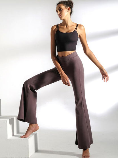 Soft Solid Flared Athletic Pants