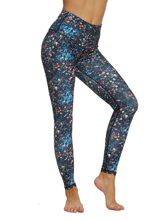Printed High Waisted Yoga Leggings ACTIVE WEAR