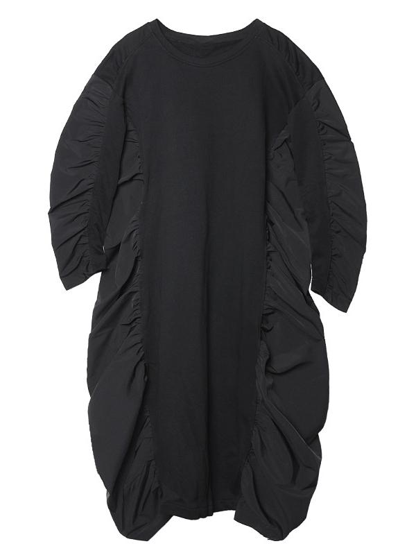 SPLICING PLEATED LOOSE MAXI DRESS - Zebrant