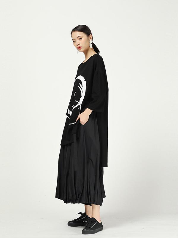 Solid Color Ruffled Loose Bloomers Pants