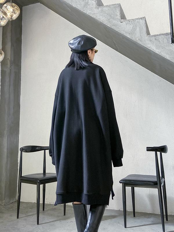 PRINTED ROUND NECK LOOSE SWEATSHIRT - Zebrant