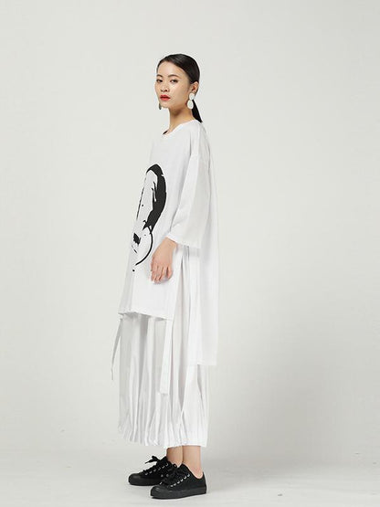 Solid Color Ruffled Loose Bloomers Pants