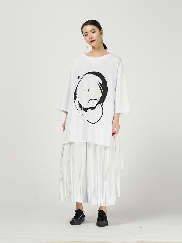 Solid Color Ruffled Loose Bloomers Pants