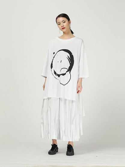 Solid Color Ruffled Loose Bloomers Pants