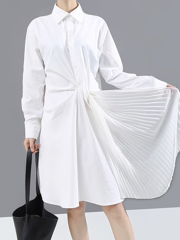 Mesh Lace Split-Joint Solid Shirt