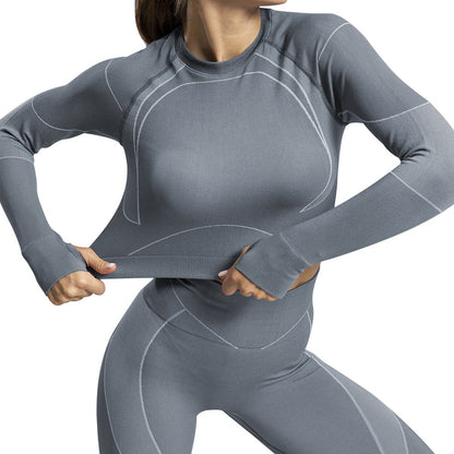 Long Sleeve Gym Sport Hoodie And Leggings Suit ACTIVE WEAR - Zebrant