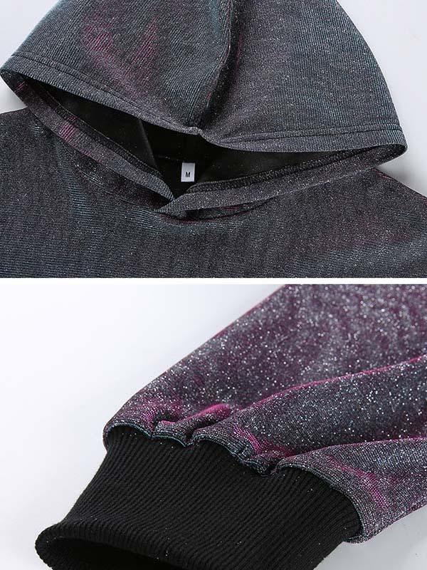 Sequinned Hooded Loose Hoodies