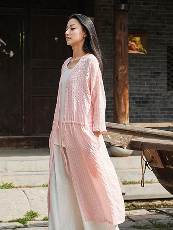 National Cotton Lace-up Light Cover-up