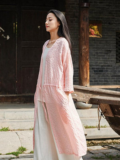 National Cotton Lace-up Light Cover-up