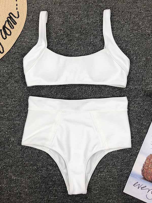 Sexy Low Collar Split-Joint Split Type Bikini Swimsui