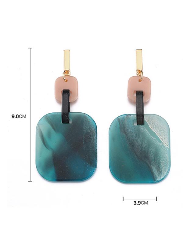 Fashion Designed Square Split-joint Earings