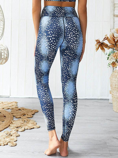 White Dots Printed Tank And Legging Yoga Suits