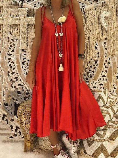 Casual Spaghetti-neck Maxi Dress