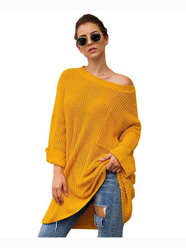 Loose Mid-length Knitted Sweater