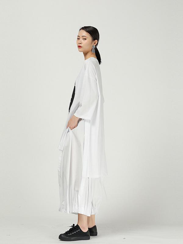 Solid Color Ruffled Loose Bloomers Pants