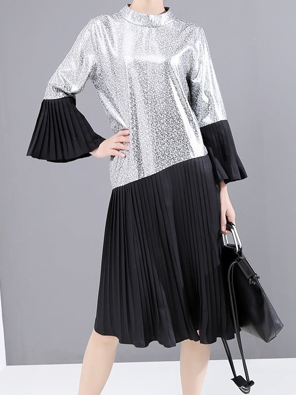 Mesh Lace Split-Joint Solid Shirt