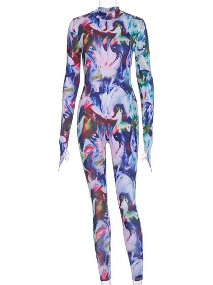 Printed Long Sleeve Gym Sport Hoodie And Leggings Suit ACTIVE WEAR