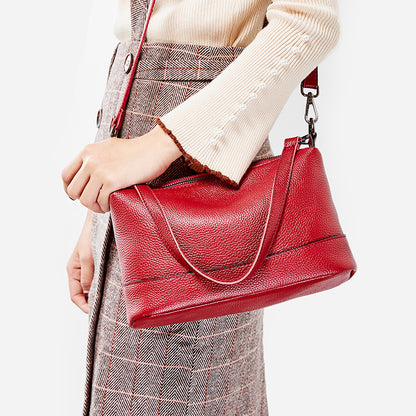 Women's Baotou layer leather bag women's bill of lading shoulder slant bag backpack