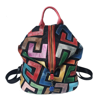 Scrubbed leather vintage nostalgic women's bag