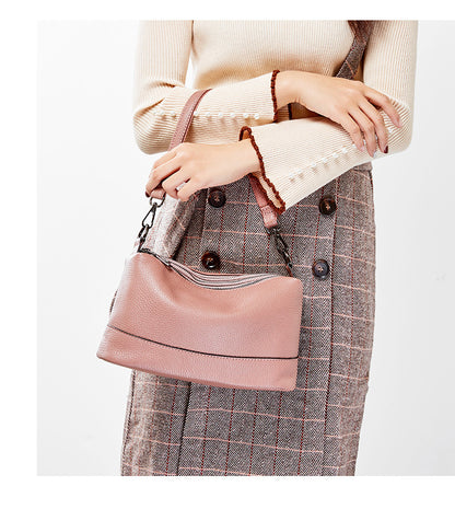 Women's Baotou layer leather bag women's bill of lading shoulder slant bag backpack
