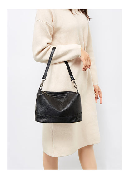 Women's Baotou layer leather bag women's bill of lading shoulder slant bag backpack