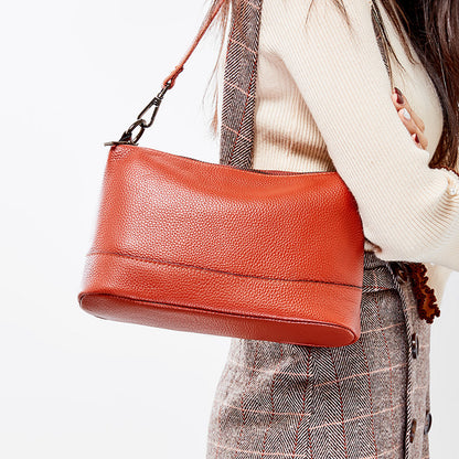 Women's Baotou layer leather bag women's bill of lading shoulder slant bag backpack