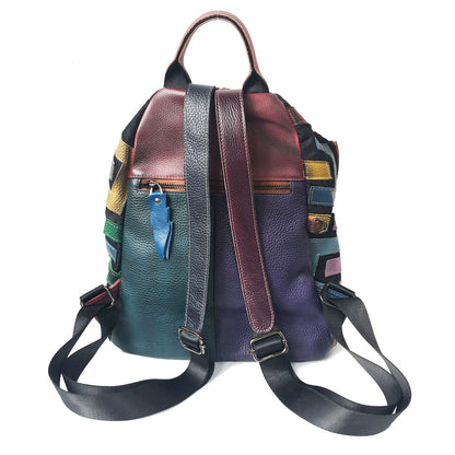 Scrubbed leather vintage nostalgic women's bag