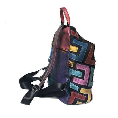 Scrubbed leather vintage nostalgic women's bag