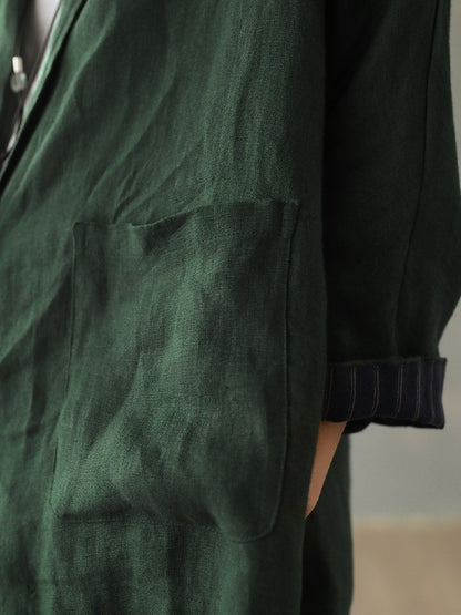 Vintage Casual Splicing Lapel Outwear