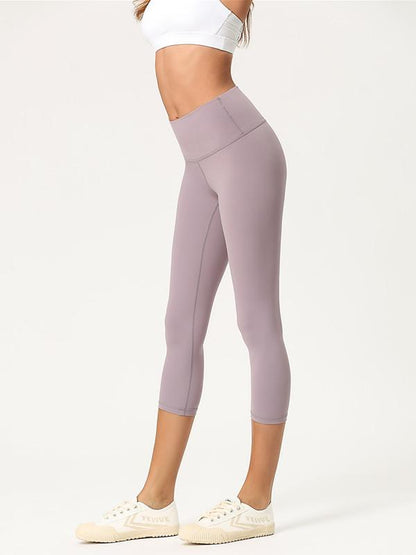 Lift Hip Solid Fitness Sports Seventh Leggings