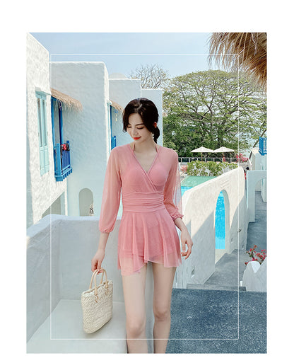 20022A CONSERVATIVE BELLY SPRING SWIMSUIT