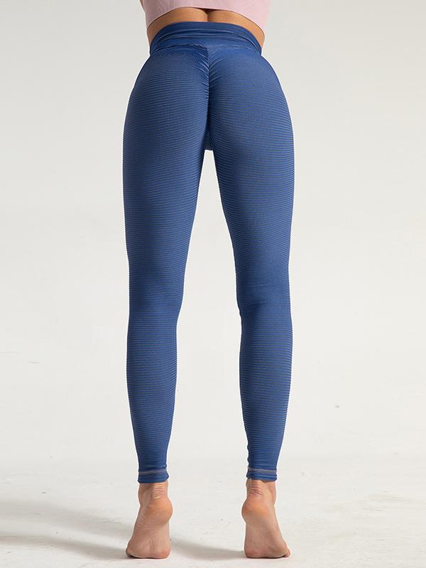 Striped High Waist Yoga Leggings