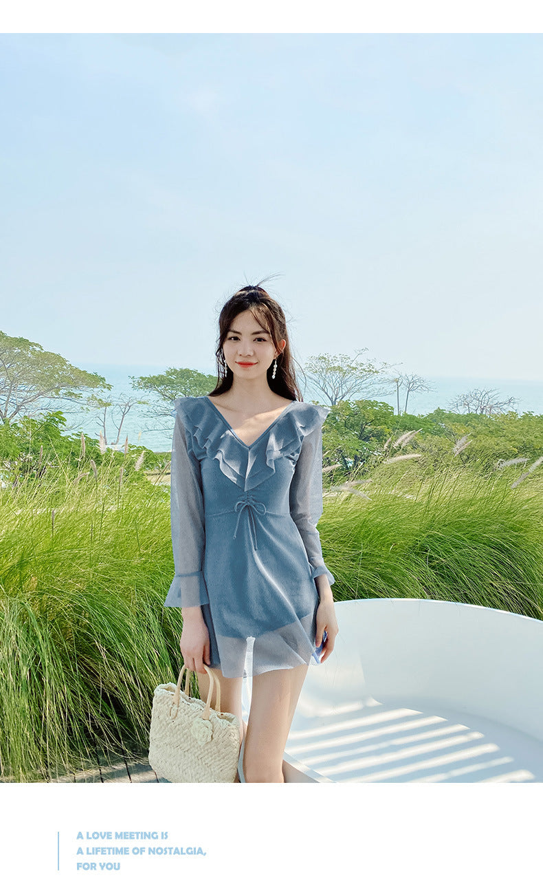 BELLY THIN CONSERVATIVE SKIRT SWIMSUIT