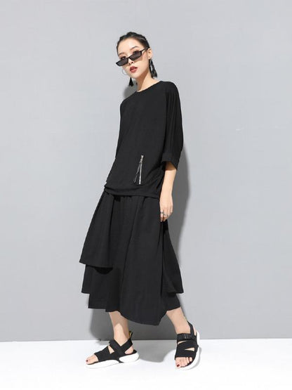 Casual Zipper Half-Sleeve T-Shirts