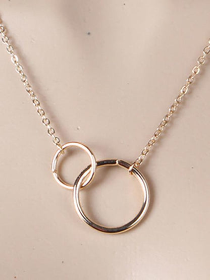 Simple Double Ring Necklace