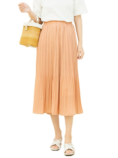 CHIFFON SOLID COLOR RUFFLED SKIRTS