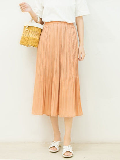 CHIFFON SOLID COLOR RUFFLED SKIRTS