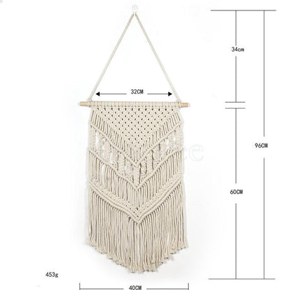 Tasseled Cross Weaving Crochet Decoration