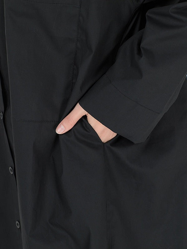 VINTAGE LOOSE STRIPED SPLICING SHIRT DRESS