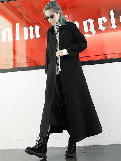 Loose Lapel Long Sleeves Boyfriend Style Outwear